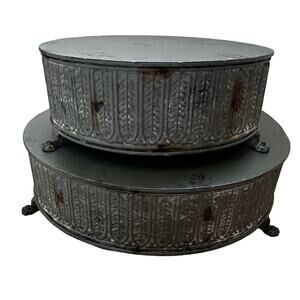 Cake Pans|Tin Cake Stands w/Feet|2pcs Medium & Large‎